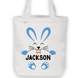 personalized easter canvas tote